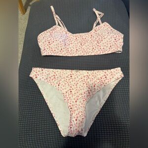 Pink Patterned Swim Suit for Teen Girl